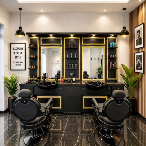 Postazione Barber Black Crown